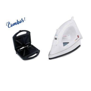 COMBO IMACO SANDWICHERA IST101N + PLANCHA A VAPOR ETA10