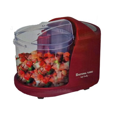 MINI PICADORA NATIONAL 300W 500 ML ST-5830 TURBO PICA - MUELE - MEZCLA - ROJO
