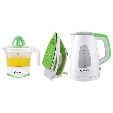 COMBO IMACO SUPER EXPRIMIDOR CP402 + PLANCHA ETA2288 + HERVIDOR KE8017
