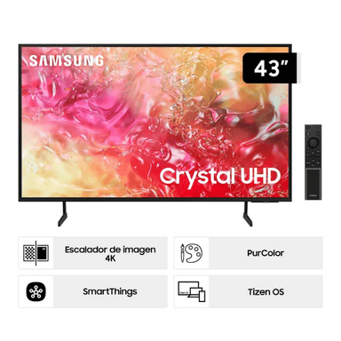 TELEVISOR SMART TV SAMSUNG 43" UN43DU7000GXPE POLG. CRYSTAL TIZEN UHD 4K - 2