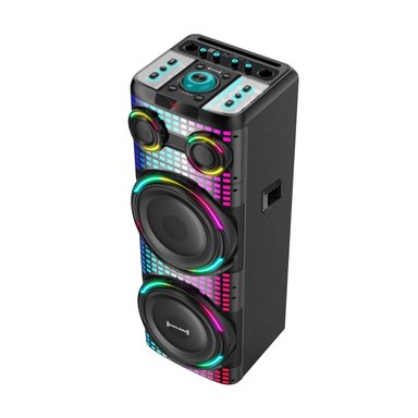 TORRE DE SONIDO HALION HA-1246 CON 02 BOCINAS DE 2*12' KARAOKE RGB - 3
