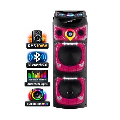 TORRE DE SONIDO HALION HA-1244 CON 02 BOCINAS DE 2*12' KARAOKE RGB - 1