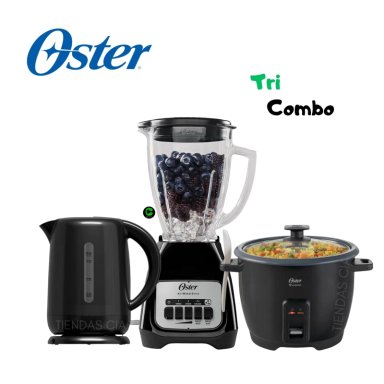 TRICOMBO OSTER LICUADORA BLSTKAGBPB + HERVIDOR 1,7 L Y OLLA ARROCERA CKSTRCB10DFSKE