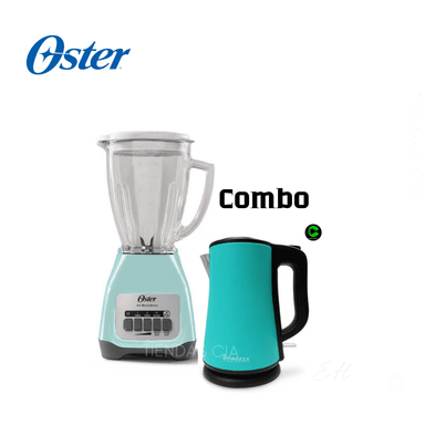 COMBO OSTER BLSTKAGVPB LICUADORA Y HERVIDOR CK-660HA FINEZZA -TURQUEZA