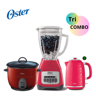 TRI-COMBO OSTER CKSTRC1700R OLLA ARROCERA + HERVIDOR + LICUADORA