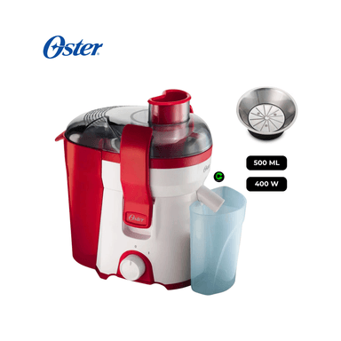 EXTRACTOR DE JUGOS OSTER FPSTJE316R 500ML CON CUCHILLAS DE ACERO INOXIDABLE
