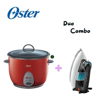 COMBO OSTER OLLA ARROCERA CKSTRC1700R Y PLANCHA CLÁSICA
