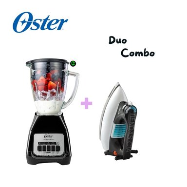 COMBO OSTER LICUADORA BLSTKAG-BPB DE 1.5 L Y PLANCHA GCSTBV4119