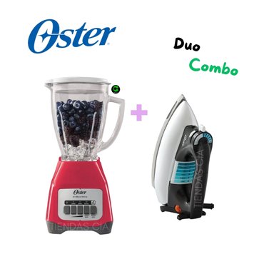 COMBO OSTER LICUADORA DE 1.5 L BLSTKAGMPB Y PLANCHA GCSTBV4119