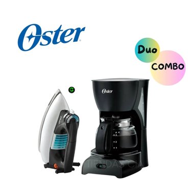 COMBO OSTER CAFETERA 4 TAZAS BVSTDCDR5B Y PLANCHA GCSTBV4119-053