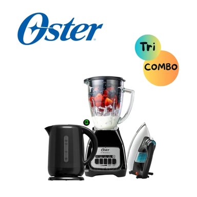 TRI-COMBO OSTER LICUADORA + HERVIDOR Y PLANCHA GCSTBV4119