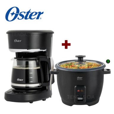 COMBO OSTER CAFETERA  DE 12 TAZAS Y OLLA ARROCERA CKSTRCB10DFBLK