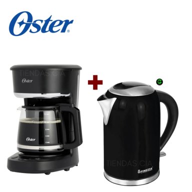 COMBO CAFETERA OSTER BVSTDCP121B Y HERVIDOR FINEZZA