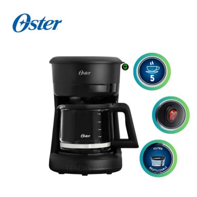 CAFETERA OSTER 5 TAZAS DE CAPACIDAD, CON FILTRO REUTILIZABLE, BVSTDCS51B