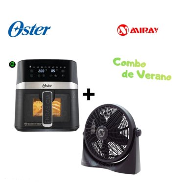FREIDORA DE AIRE DIGITAL OSTER® 4L CKSTAF40WDDF Y VENTILADOR MIRAY