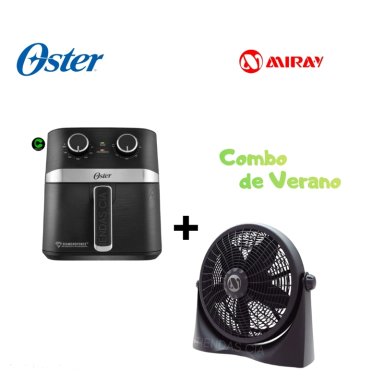 TU COMBO DE VERANO FREIDORA DE AIRE 4L MANUAL + VENTILADOR MIRAY