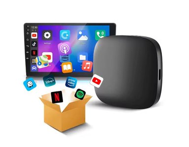 ADAPTADOR CARPLAY Y ANDROID INALÁMBRICO NETFLIX + DISNEY + YOUTUBE