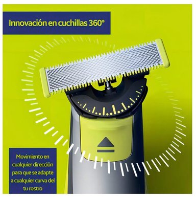 PHILIPS ONEBLADE ROSTRO Y CUERPO 5 POSICIONES 2 CUCHILLAS 2 PEINES - 6