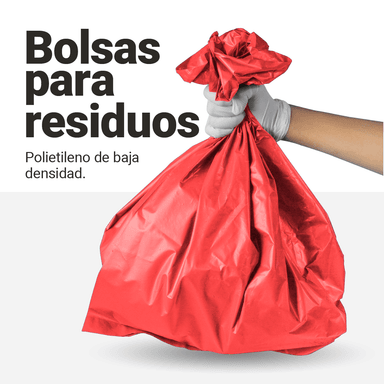 BOLSAS DE BASURA ROJO 240L 2 MICRAS X 100 UDS