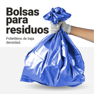 BOLSAS DE BASURA AZUL 35L 1.5 MICRAS X 100 UDS