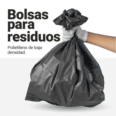 BOLSAS DE BASURA NEGRO 35L 1.5 MICRAS X 100 UDS