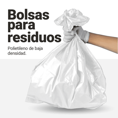 BOLSAS DE BASURA BLANCO 50L 1.5 MICRAS X 100 UDS