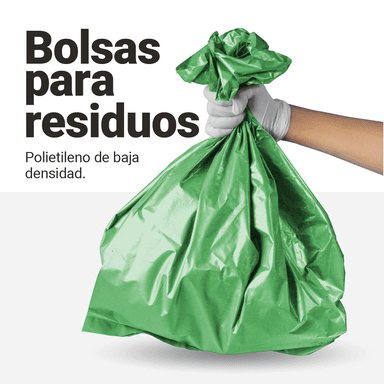 BOLSAS DE BASURA VERDE 25L 1.5 MICRAS X 100 UDS