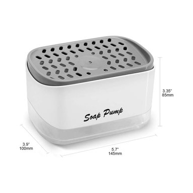 PACK DE 2 DISPENSADORES DE JABÓN DE COCINA 2 EN 1 CON SOPORTE DE ESPONJA - 5