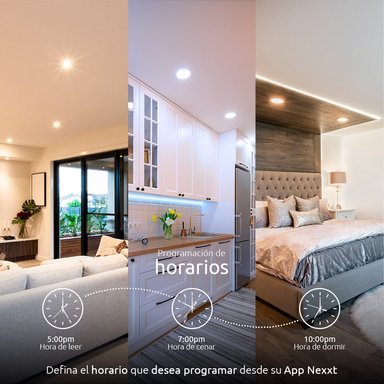 LUZ LED INTELIGENTE EMPOTRABLE WI-FI NHB-W710 - NEXXT - 4