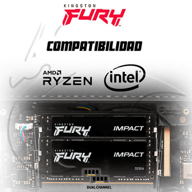 MEMORIA RAM DDR4 HYPERX HX432S20IB/8 FURY IMPACT 8GB 3200MHZ LAPTOP - 2