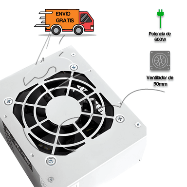 FUENTE DE PODER 600W MINI ATX HALION - 2