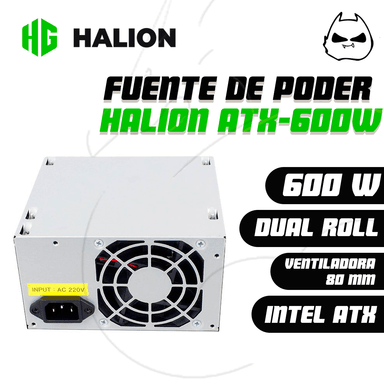 FUENTE DE PODER HALION ATX-600W - 2