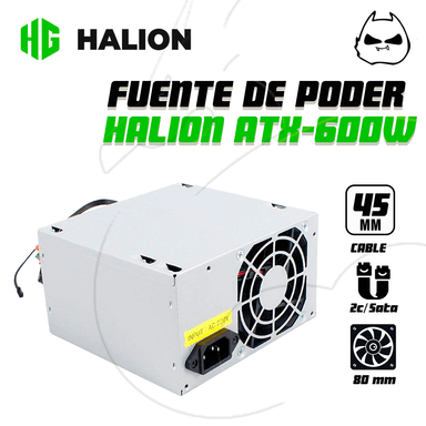 FUENTE DE PODER HALION ATX-600W - 3