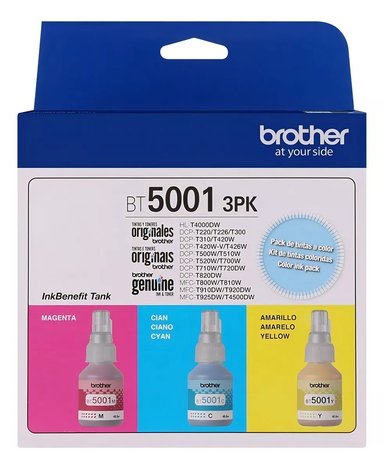 TINTA BROTHER BT5001 3PK PACK 3 CYAN MAGENTA YELLOW