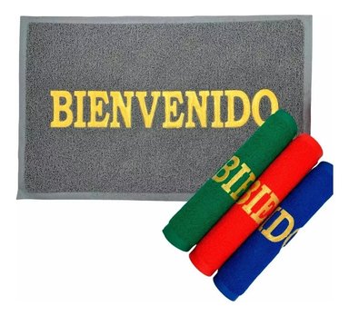 FELPUDO PISO BIENVENIDA X 2 UND. ARTESANAL COLORIDO