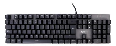 TECLADO MECANICO TEROS TE-4074G RETROILUMINACIÓN RAINBOW USB NEGRO ESPAÑOL LATINOAMÉRICA - 1