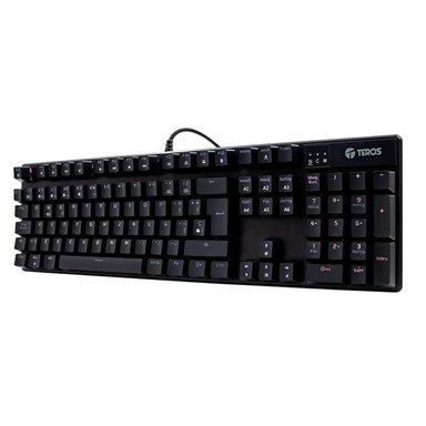 TECLADO MECANICO TEROS TE-4074G RETROILUMINACIÓN RAINBOW USB NEGRO ESPAÑOL LATINOAMÉRICA - 3