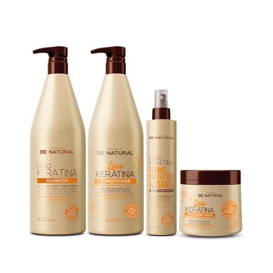 SET TRATAMIENTO CAPILAR BE NATURAL 1L LISSO KERATINA - 1