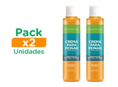PACK X2 CREMA PARA PEINAR 250ML PLACENTA LIFE - 1