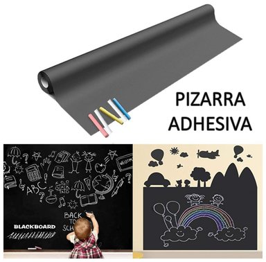 PIZARRA ADHESIVA PARA PARED EN VINIL 200 X 45 CM INCLUYE TIZAS OFICINA ESTUDIO