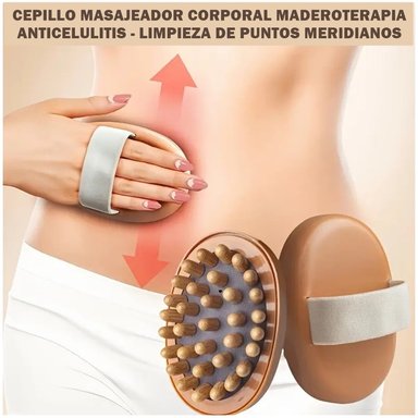 CEPILLO MASAJEADOR MADEROTERAPIA REDUCTOR ANTICELULITIS CORPORAL MERIDIANO