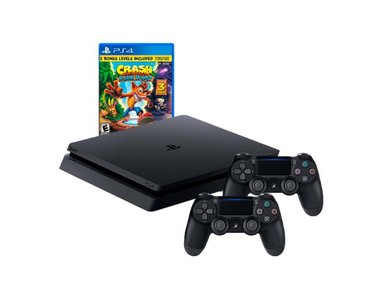 CONSOLA PLAYSTATION PS4 SONY SLIM 1TB CON 2 MANDOS + CRASH TRILOGY REACONDICIONADA - 1