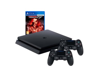 CONSOLA PLAYSTATION PS4 SONY SLIM 1TB CON 2 MANDOS + TEKKEN 7 REACONDICIONADA - 1