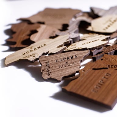 ROMPECABEZA DE MADERA MAPA MUNDI - 4
