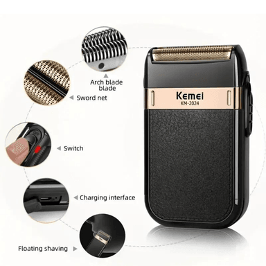 AFEITADORA KEMEI KM-2024 SHAVER RECARGABLE . - 5