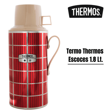 TERMO THERMOS 18QHR VIDRIO 1.80L ESCOSES ROJO