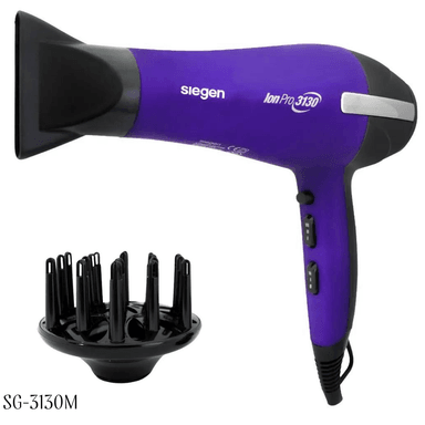 SECADORA CABELLO SIEGEN SG 3130M 2200W PROFESIONAL ION PRO SG 3130/MORADO - 2
