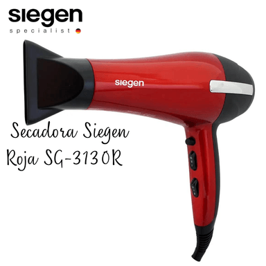 SECADORA CABELLO SIEGEN SG-3130 2200W PROFESIONAL ION ROJO - 2