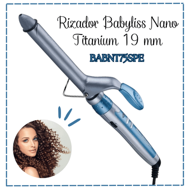 RIZADOR DE CABELLO BABYLISS PRO BABNT75SPE BABYLISSPRO NANO TITANIUM 3/4" 19MM 401°F