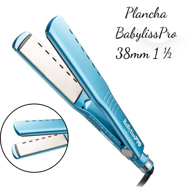 PLANCHA ALISADORA BABYLISS PRO BNT4093TPE NANO TITANIUM 38MM 1 1/2' 450°F - 1